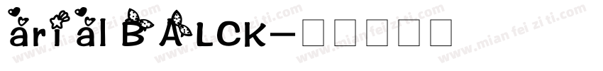 arial BALCK字体转换